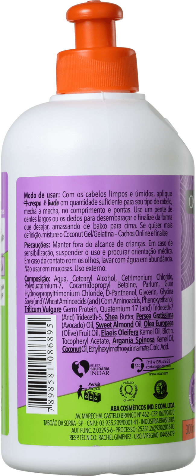 Creme de Pentear Cachos Online #Crespo É Lindo 300ml