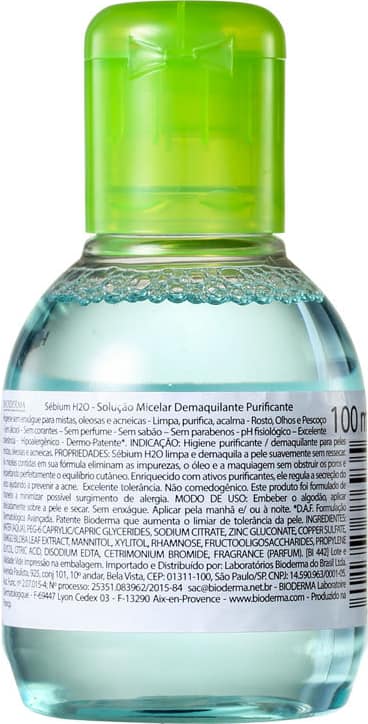Bioderma Sébium H2O - Água Demaquilante 100ml