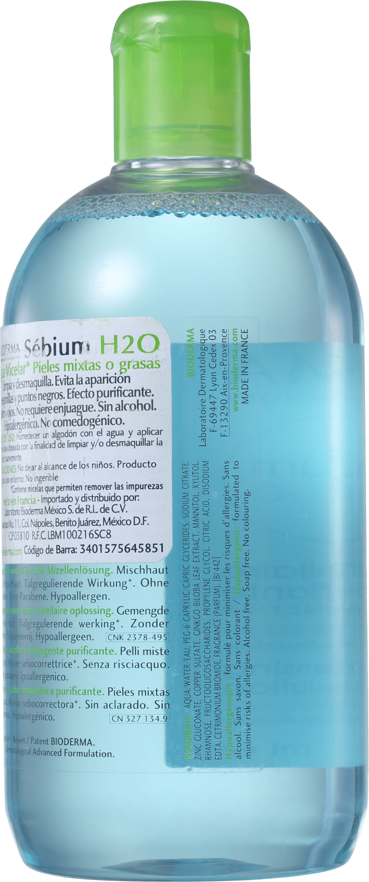 Bioderma Sébium H2O - Água Demaquilante 500ml