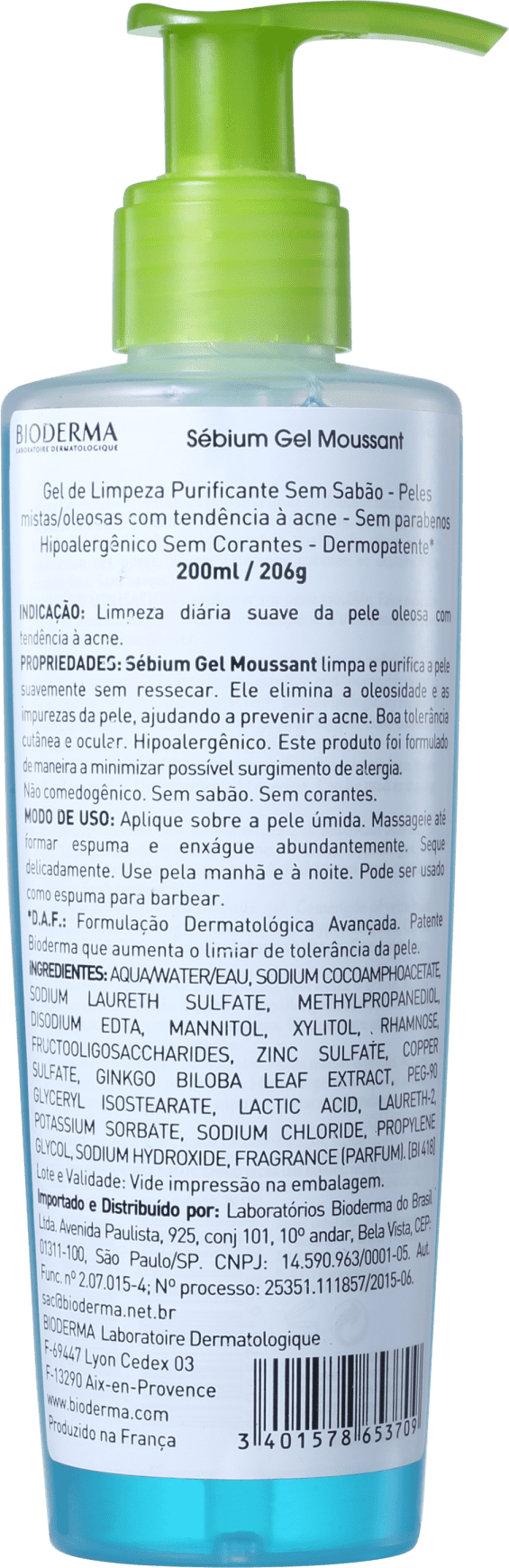 Bioderma Sébium - Gel de Limpeza Facial 200ml
