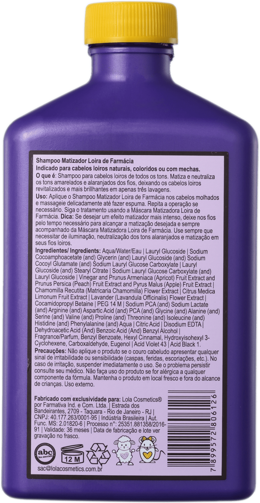 Lola Cosmetics Loira de Farmácia Matizador - Shampoo 250ml