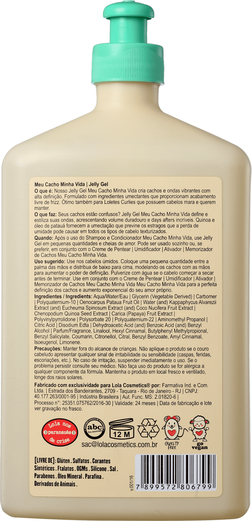 Lola Cosmetics Meu Cacho Minha Vida Jelly - Gel Fixador 500g