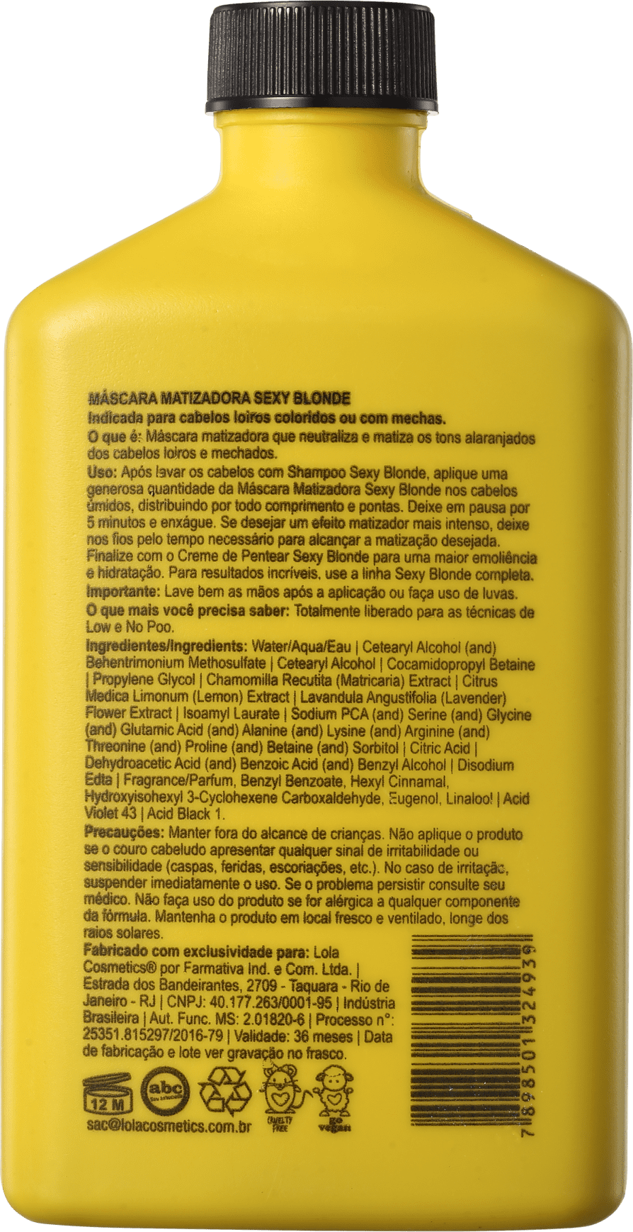 Lola Cosmetics Sexy Blonde - Máscara Matizadora 250g