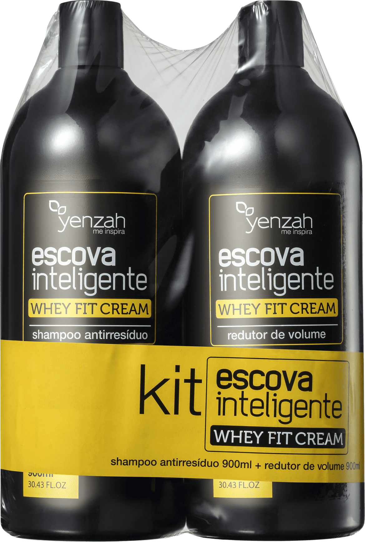 Kit Yenzah Power Whey Fit Cream Escova Inteligente (2 Produtos)