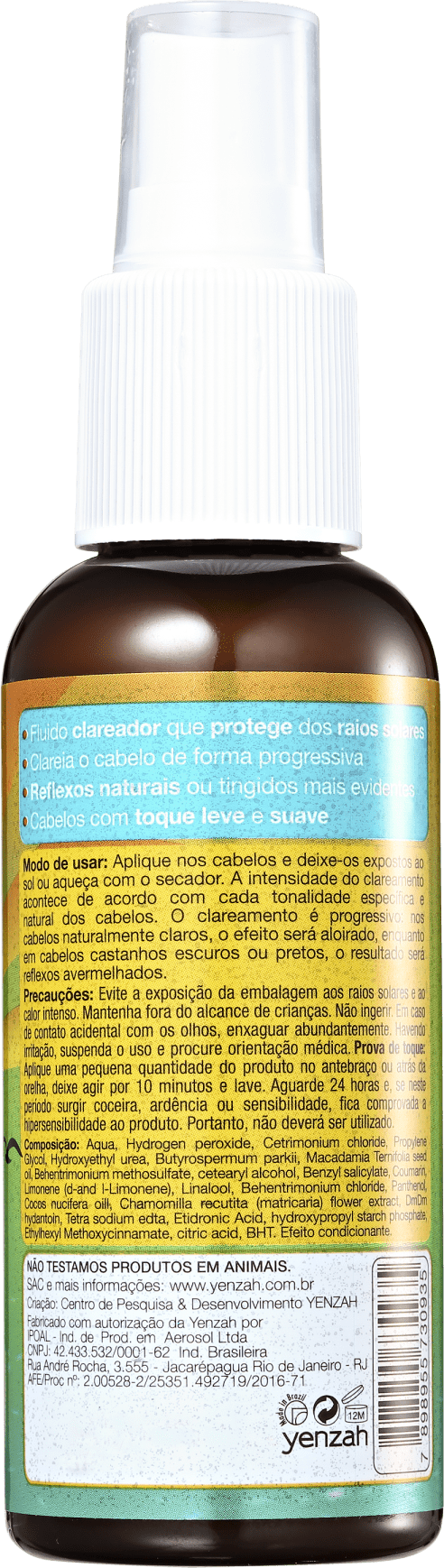 Yenzah Amo Sol - Spray Clareador Termoativo 120ml