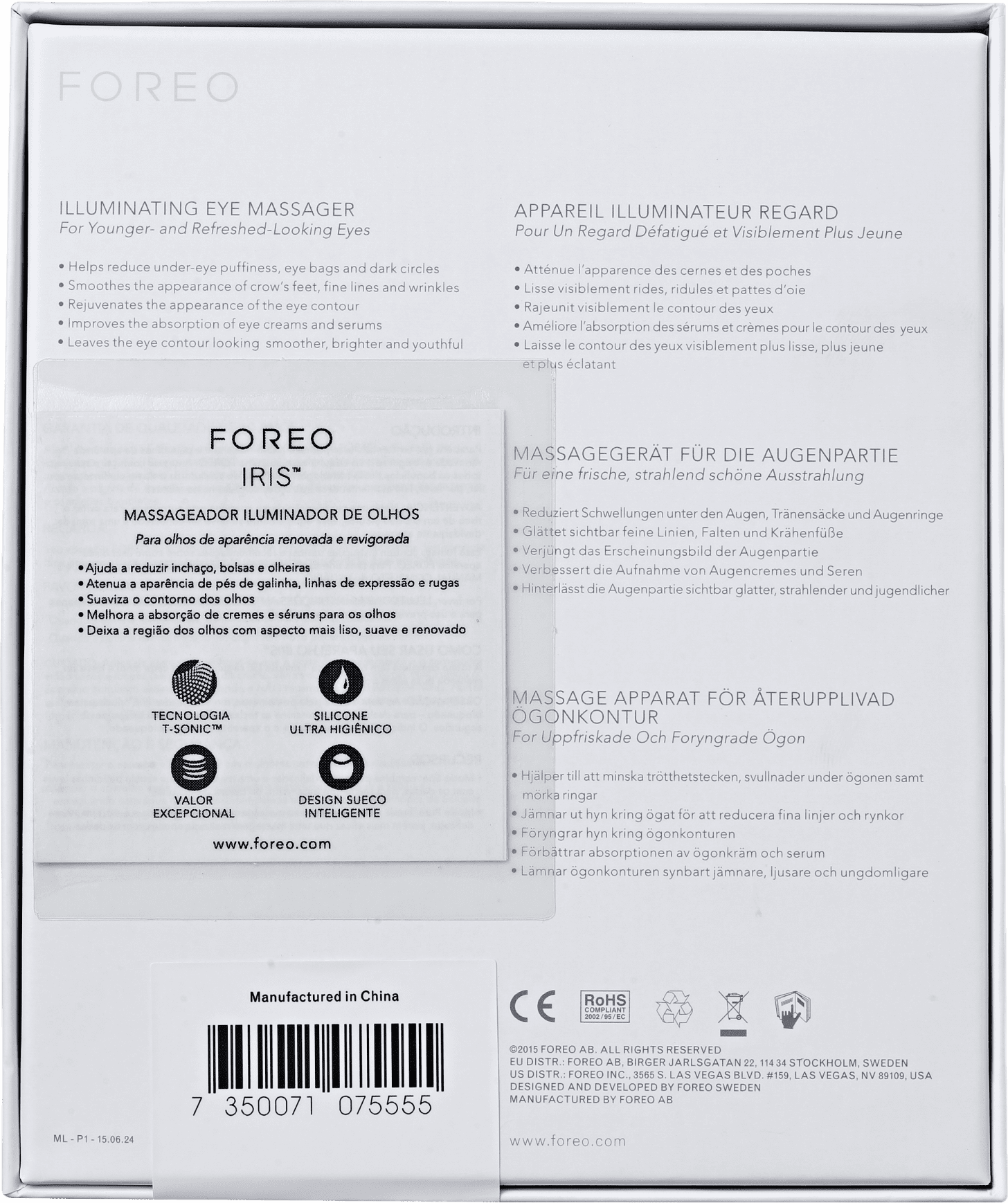 FOREO Iris Magenta - Massageador de Olhos