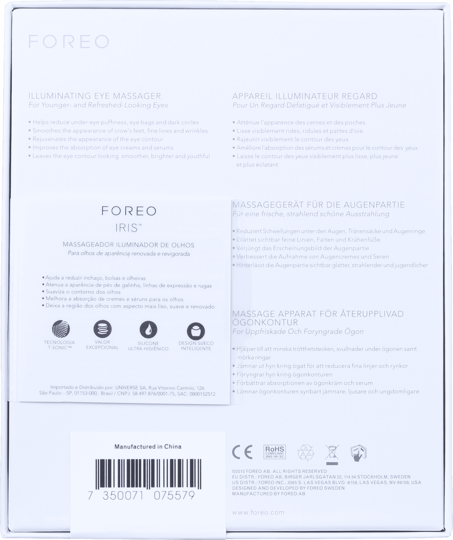 FOREO Iris Mint - Massageador de Olhos