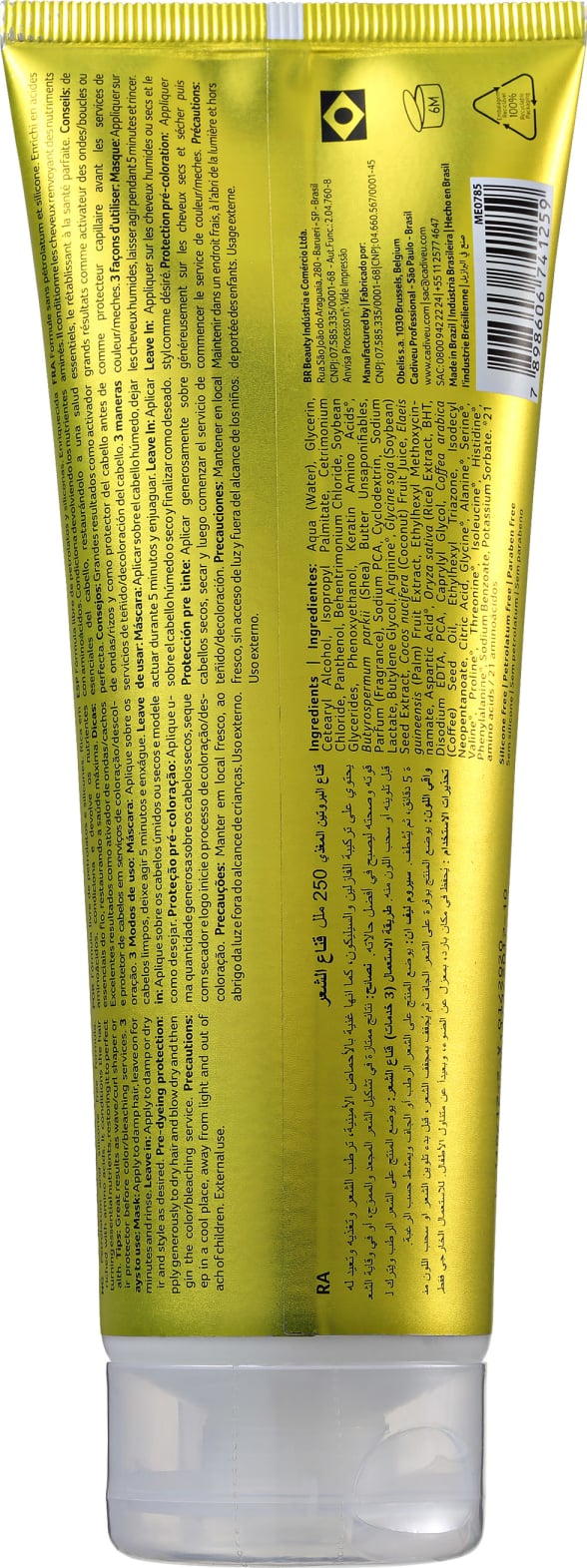 Cadiveu Professional Sol do Rio Re-Charge Protein - Máscara Reconstrutora 250ml