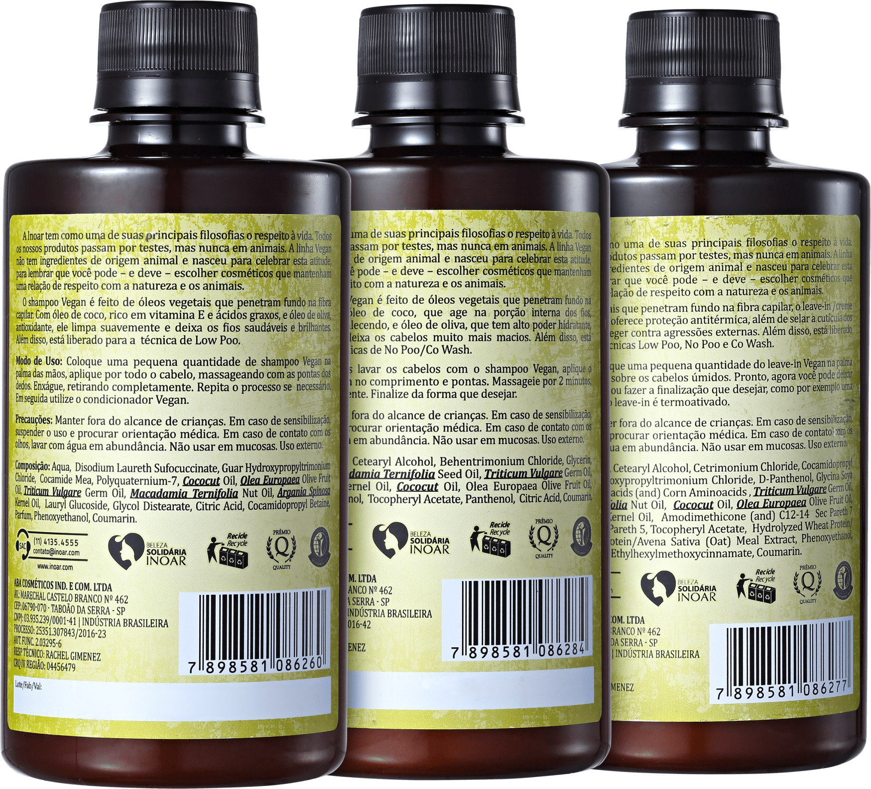 Kit Inoar Vegan Proteção Diária (3 Produtos)