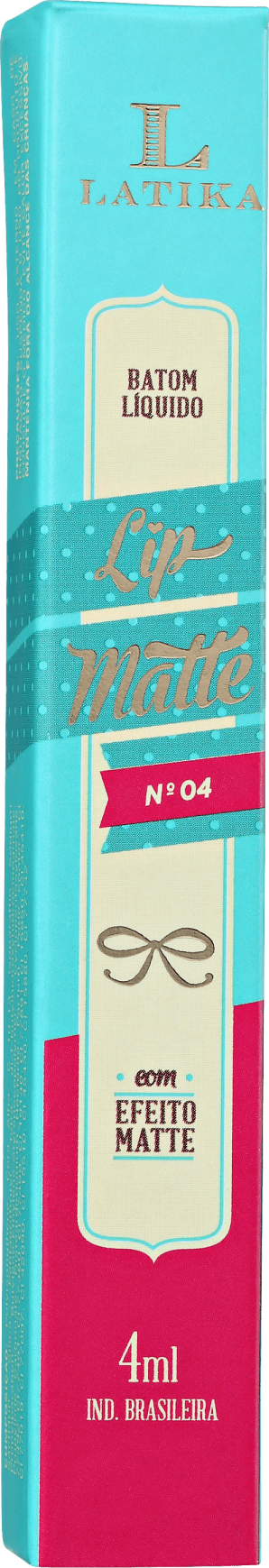Latika Lip Rosa Nº4 - Batom Líquido Matte 4ml