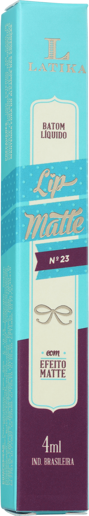Latika Lip Vinho Nº23 - Batom Líquido Matte 4ml