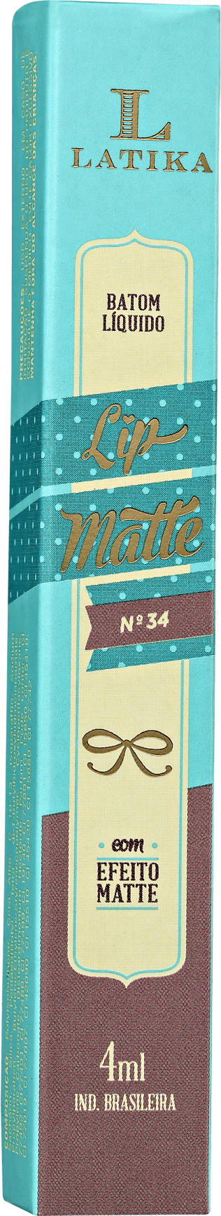 Latika Lip Nude Nº34 - Batom Líquido Matte 4ml