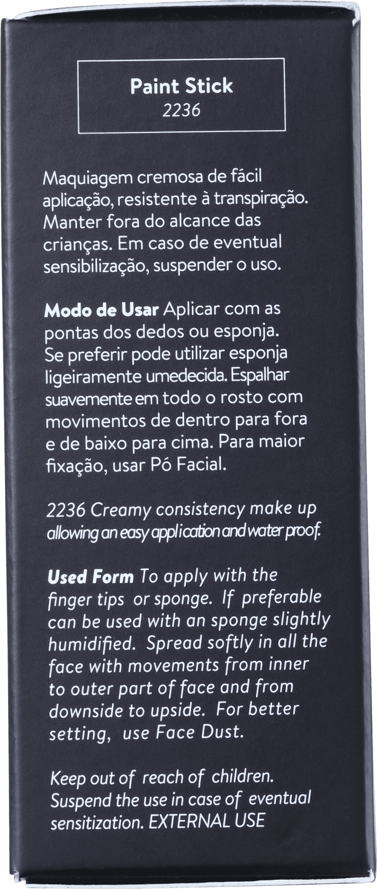 Catharine Hill Paint Stick Water Proof 2236 4 Ébano - Base em Bastão 17g