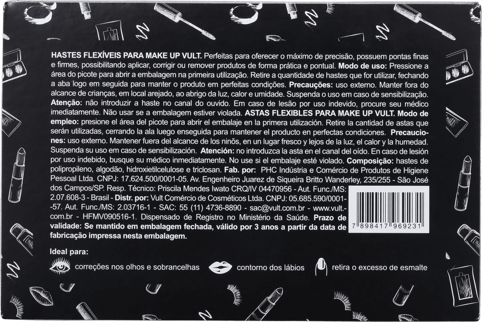 Vult Make Up - Hastes de Algodão (75 unidades)