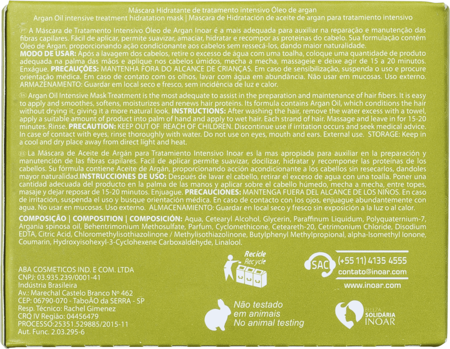 Máscara Argan Oil System 250g