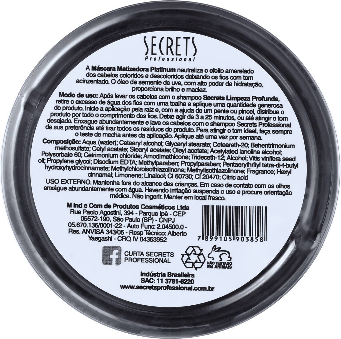 Secrets Professional Matizadores Platinum - Máscara Matizadora 200g