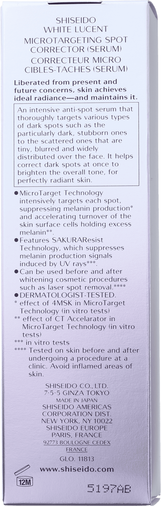 Shiseido White Lucent Microtargeting Spot Corrector - Sérum Clareador de Manchas 30ml