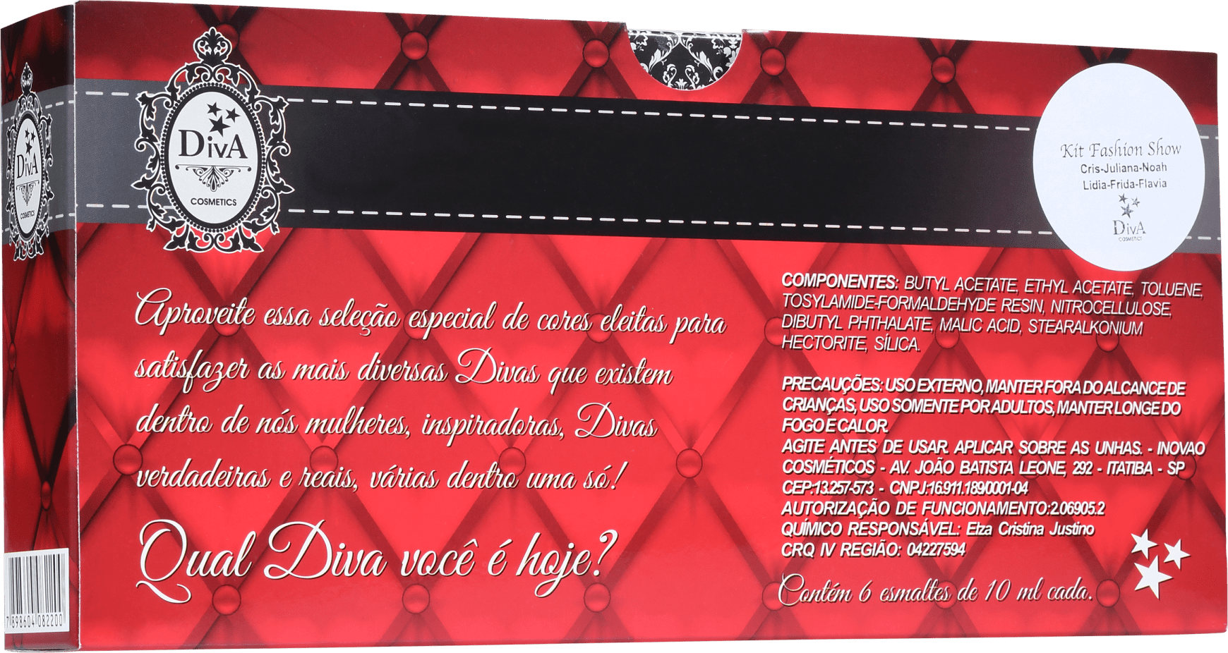 Kit Diva Cosmetics Fashion Show (6 Produtos)