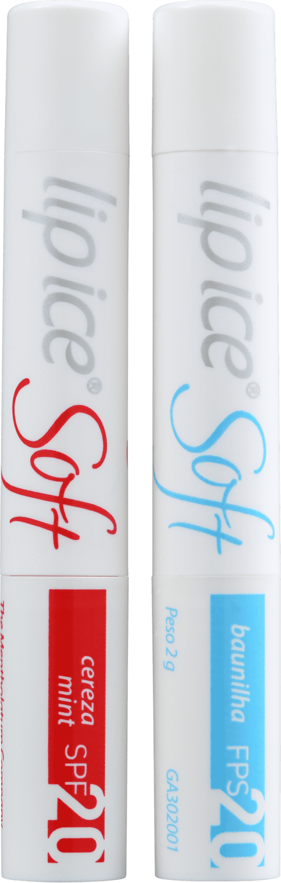 Lip Ice Pack Soft Baunilha e Cereja FPS 20 - Protetor Labial (2 unidades)