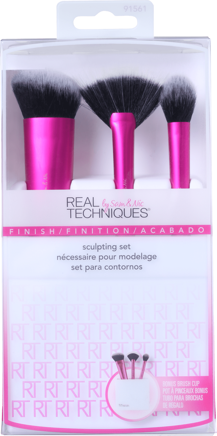 Kit de Pincéis Real Techniques Sculpting Set (3 Pincéis + Porta-Pincéis)