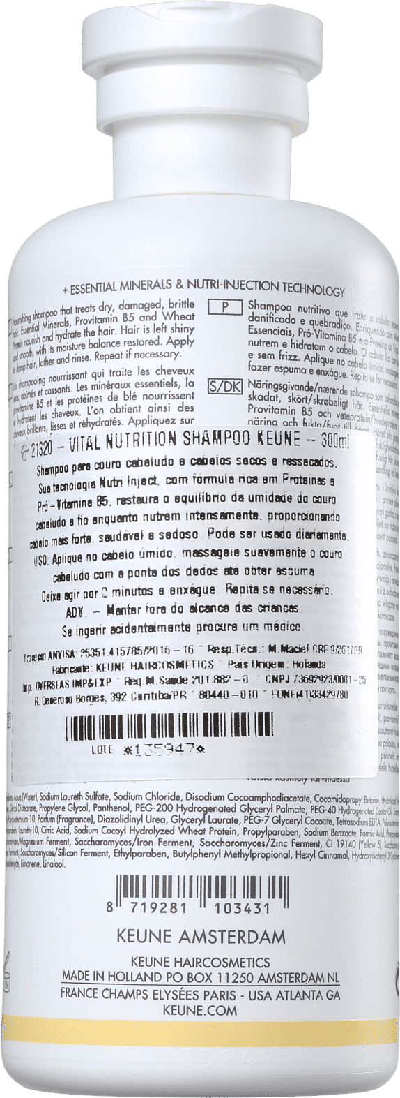 Shampoo Keune Care Vital Nutrition Beleza na 