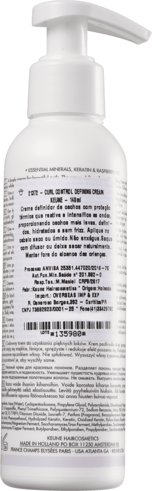 Keune Care Curl Control Defining Cream - Ativador de Cachos 140ml