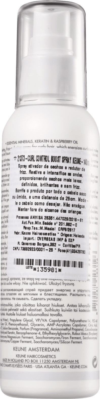 Keune Care Curl Control Boost - Spray Ativador de Cachos 140ml
