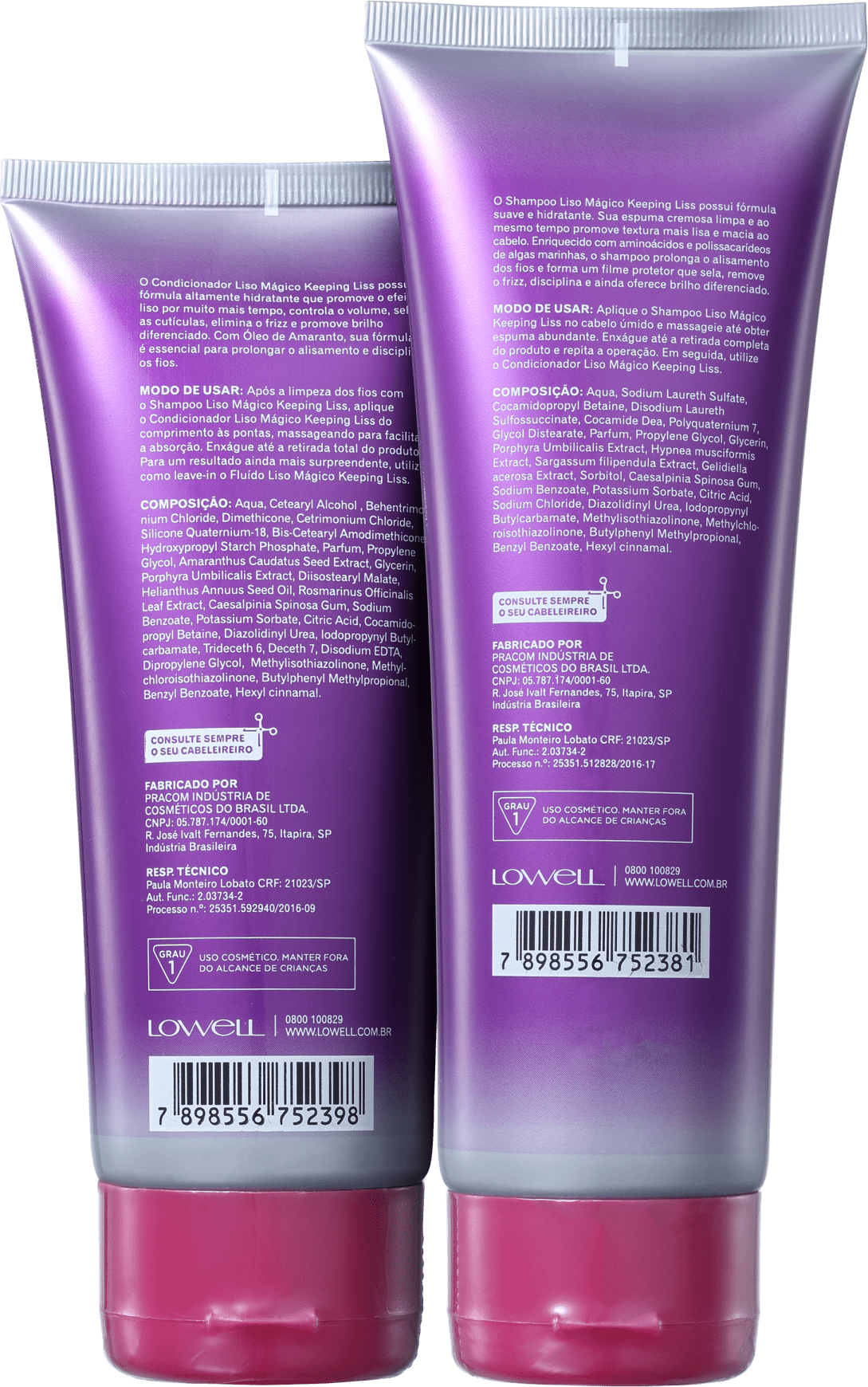 Kit Lowell Keeping Liss Liso Mágico (2 Produtos)