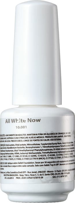 Gelish Soak Off Gel Mini All White Now - Esmalte Cremoso 9ml