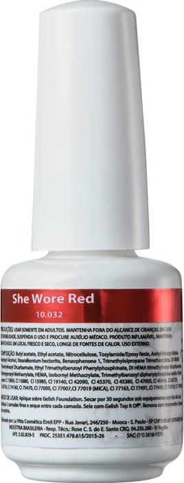 Gelish Soak Off Gel She Wore Red - Esmalte Cremoso 9ml
