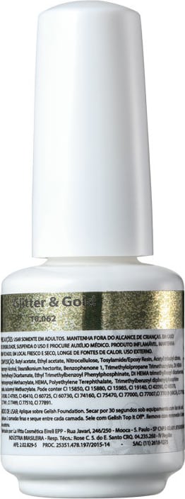 Gelish Soak Off Gel Mini Glitter & Gold - Esmalte Glitter 9ml