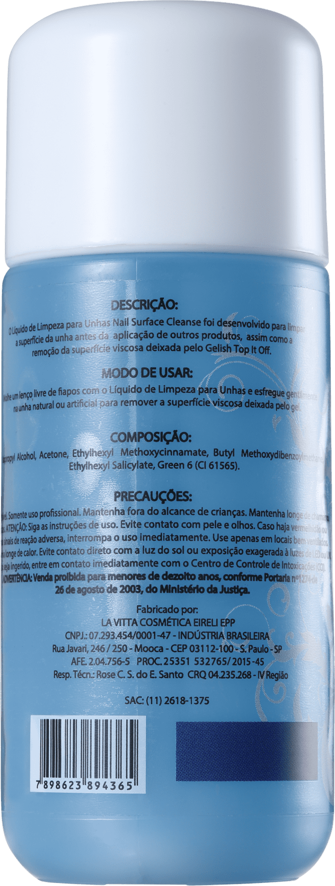Gelish Nail Surface Cleanse - Limpador de Unhas 120ml