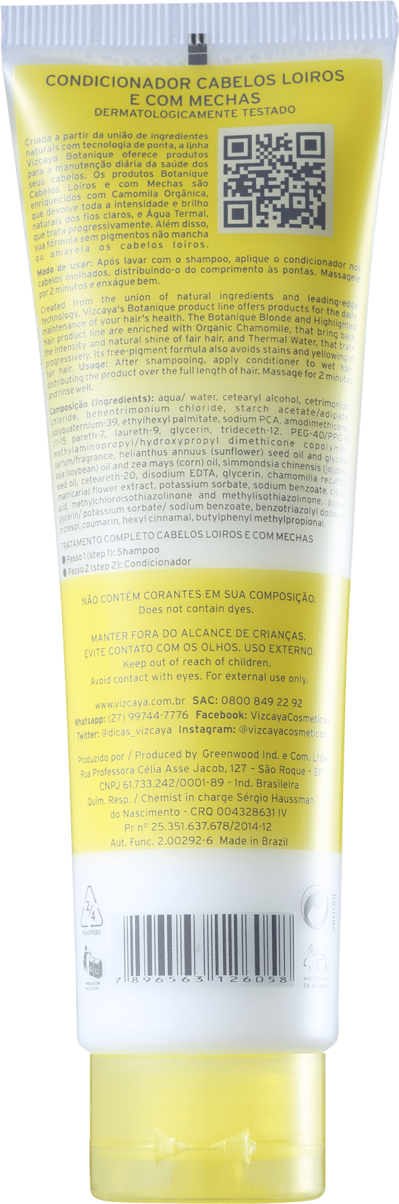 Vizcaya Botanique Loiros e com Mechas - Condicionador 150ml