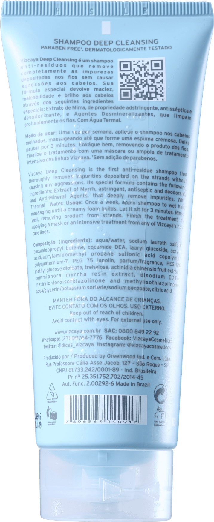 Vizcaya Deep Cleansing - Shampoo Antirresíduo 200ml