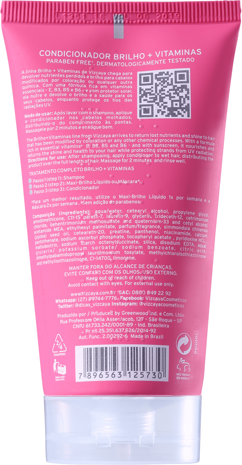 Vizcaya Brilho e Vitaminas - Condicionador 150ml