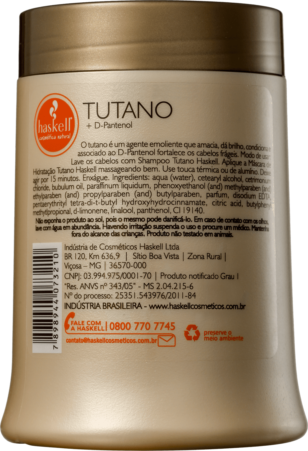 Haskell Tutano - Máscara de Hidratação 500g