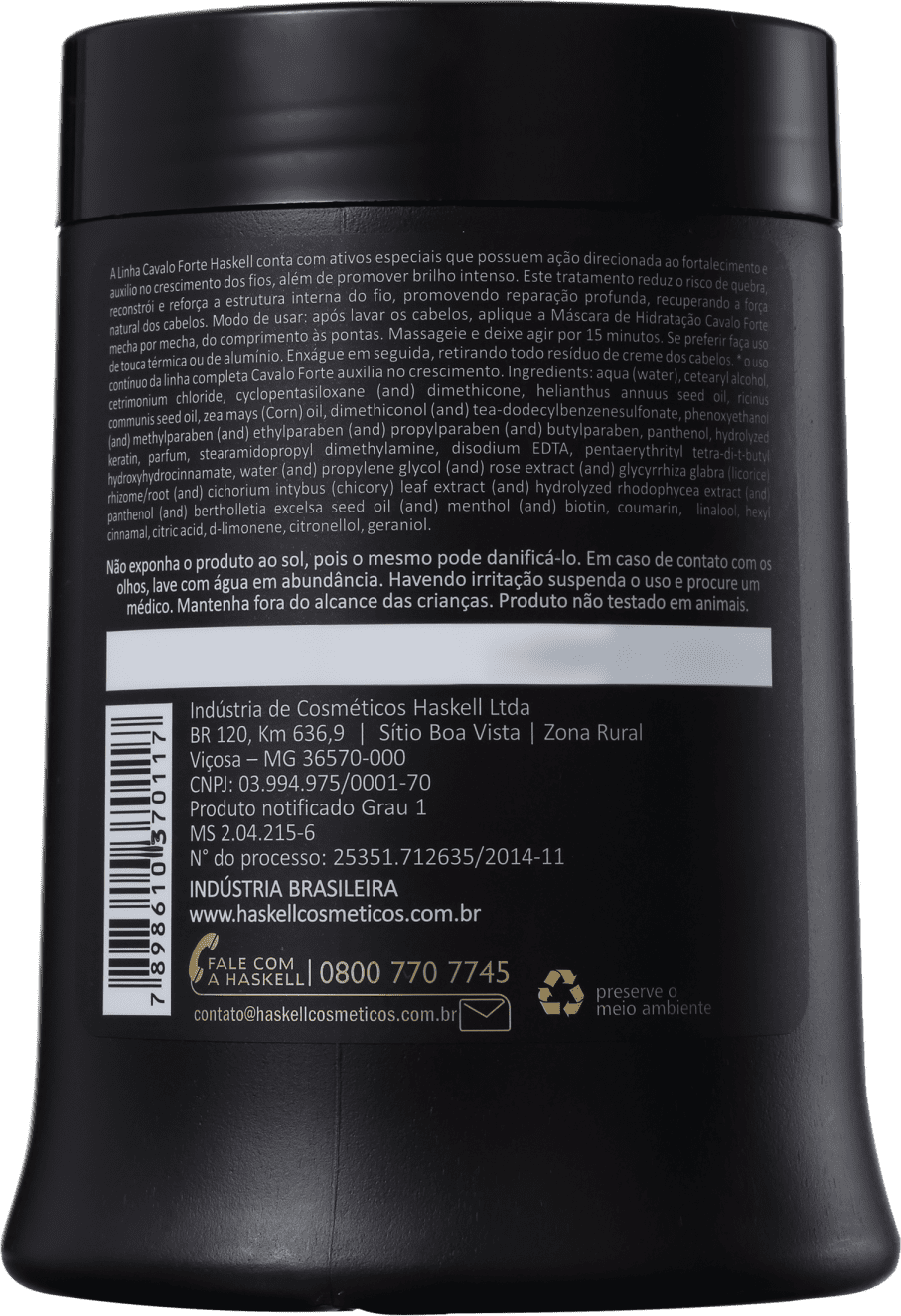 Haskell Cavalo Forte - Máscara Capilar 500g