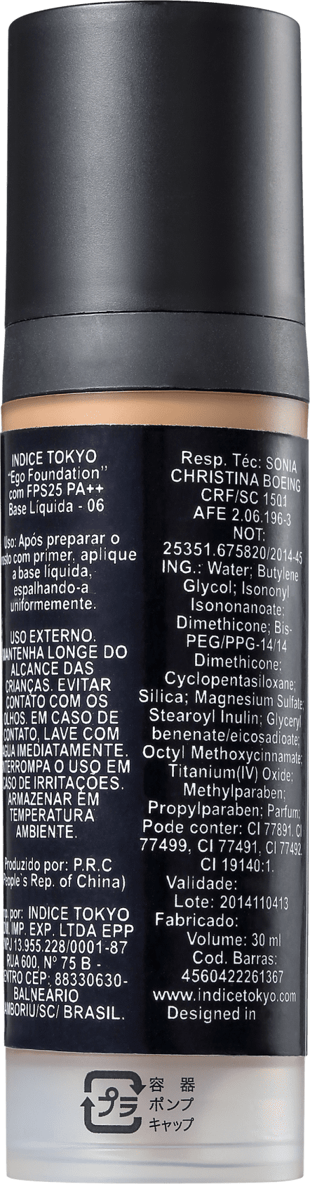 Indice Tokyo Ego FPS 25 06 Tan - Base Líquida 30ml