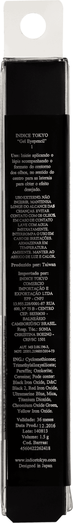 Indice Tokyo 01 Carbon Black - Lápis Delineador em Gel 1,5g