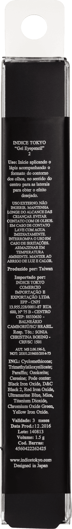 Indice Tokyo 02 Red Brown - Lápis Delineador em Gel 1,5g