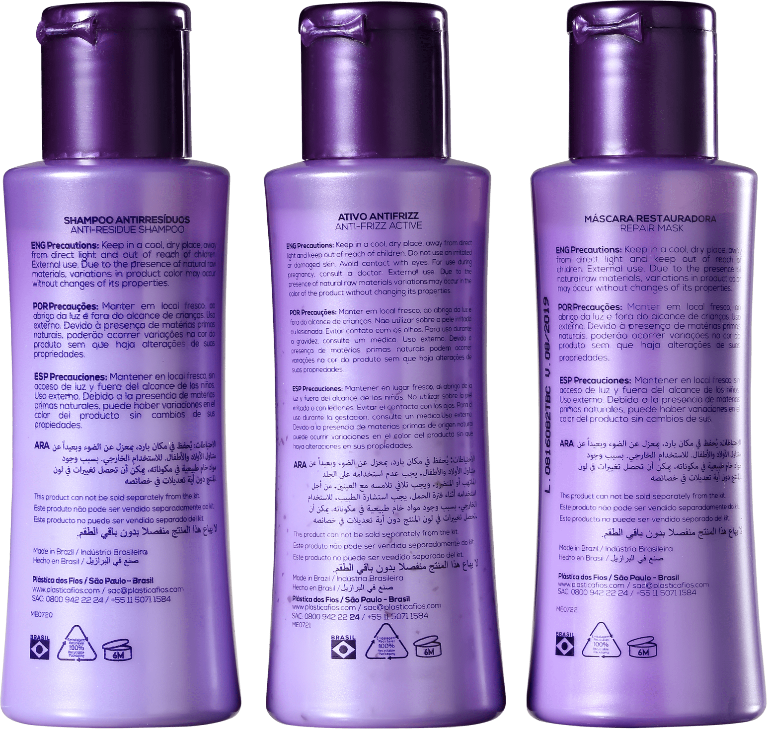 Kit Cadiveu Professional Plásticados Fios Mini (3 Produtos)