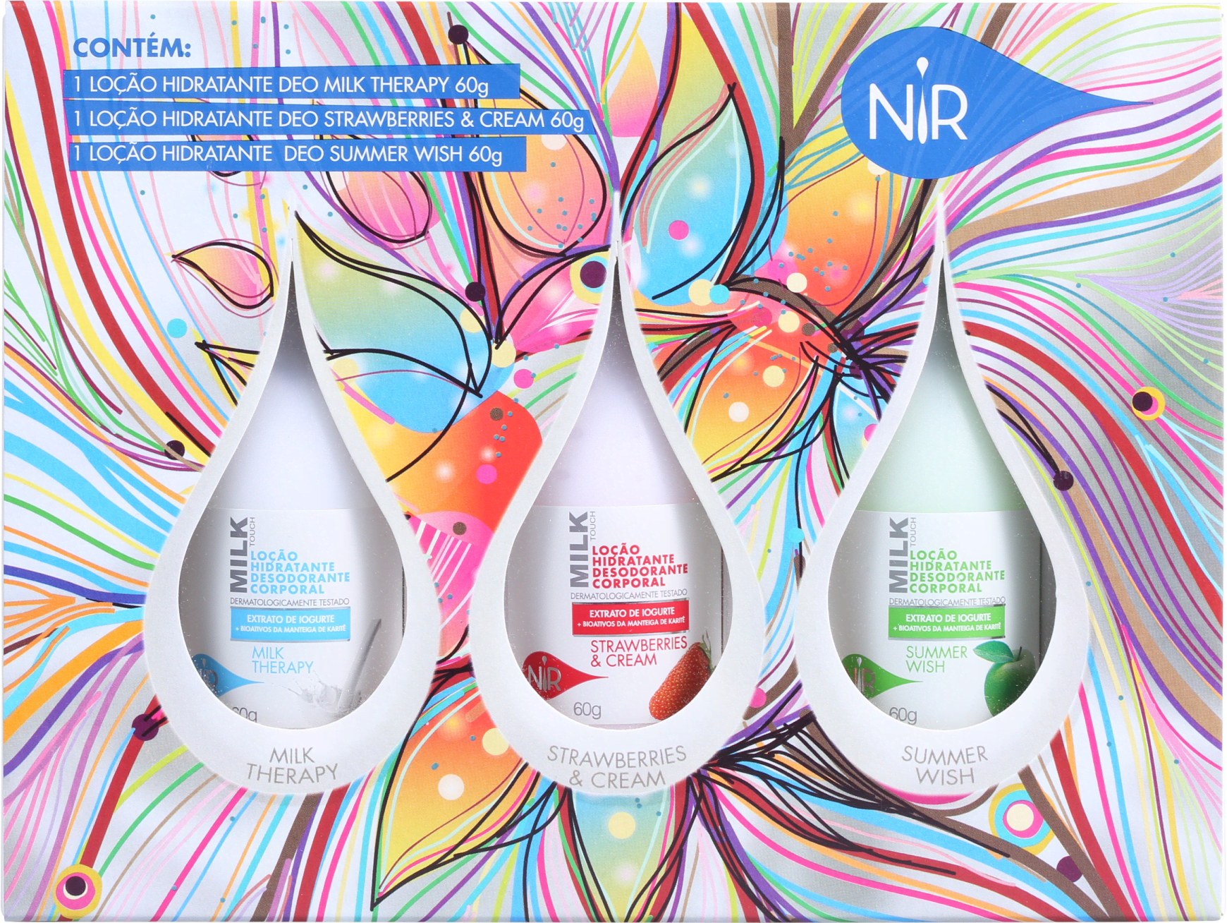 Kit Nir Cosmetics Mini Loções Milk Touch (3 produtos)