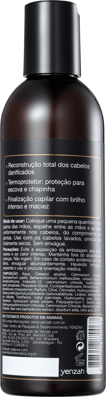 Yenzah Save Reconstrução Capilar - Leave-in 240ml