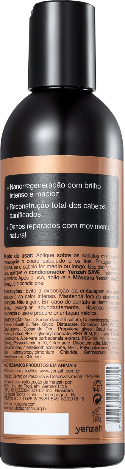 Yenzah Save Reconstrução Capilar - Shampoo 240ml
