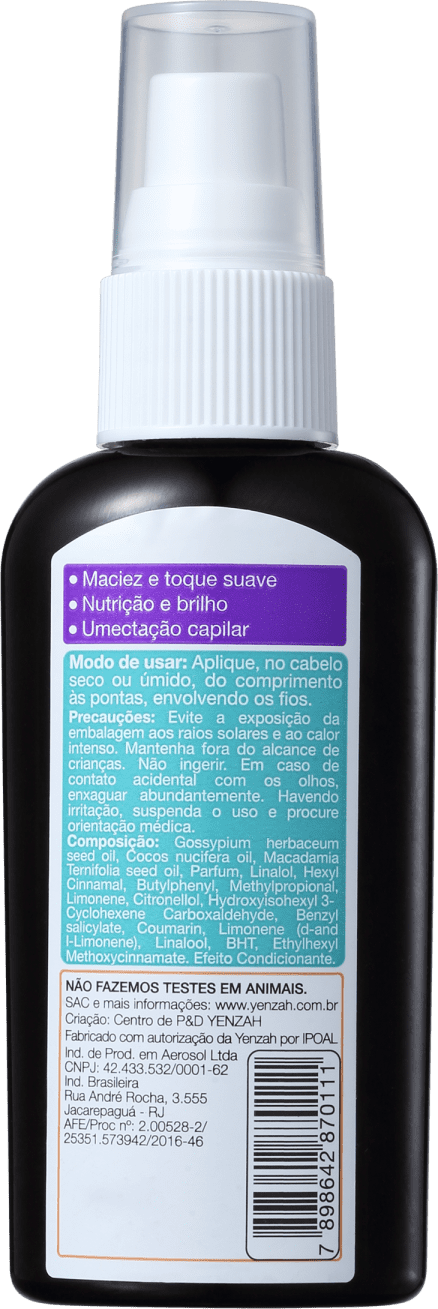 Yenzah Sou+Cachos Óleo de Coco + Macadâmia - Óleo Capilar 60ml