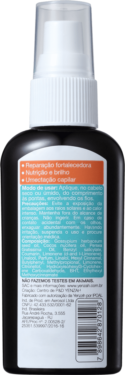 Yenzah Sou+Cachos Óleo de Coco + Abacate - Óleo Capilar 60ml