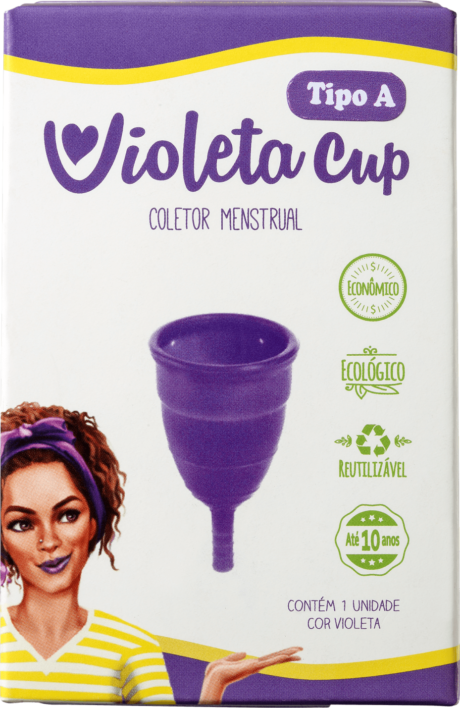 Violeta Cup Violeta Tipo A (+30 anos ou com filhos) - Coletor Menstrual
