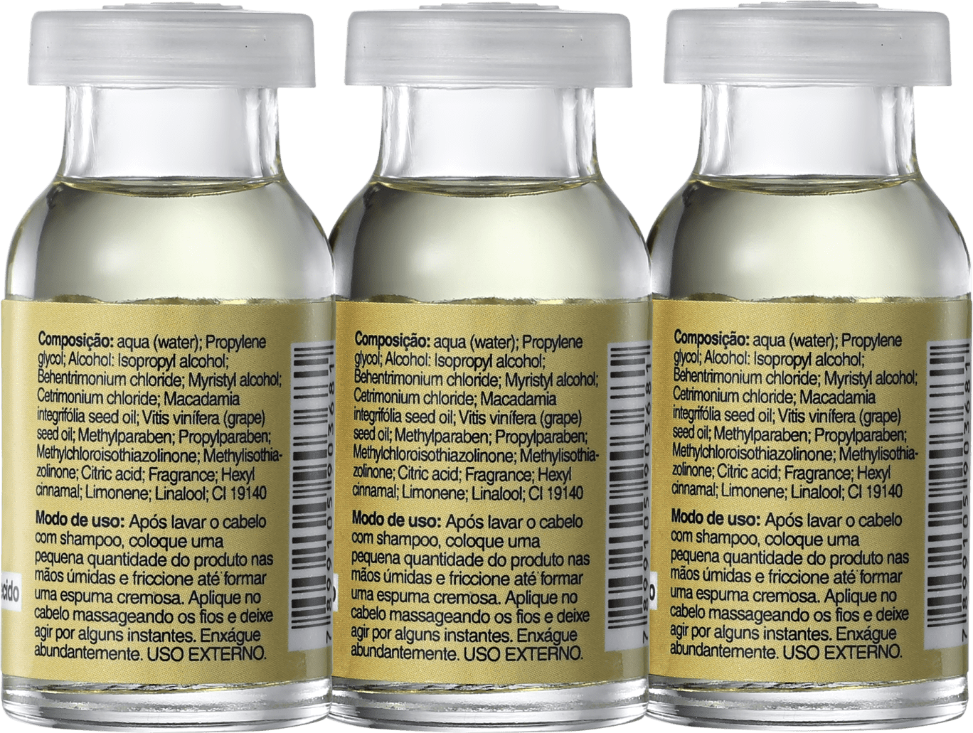 Secrets Professional Fluido Auto Aquecido Macadâmia - Tratamento Nutritivo 3x12ml