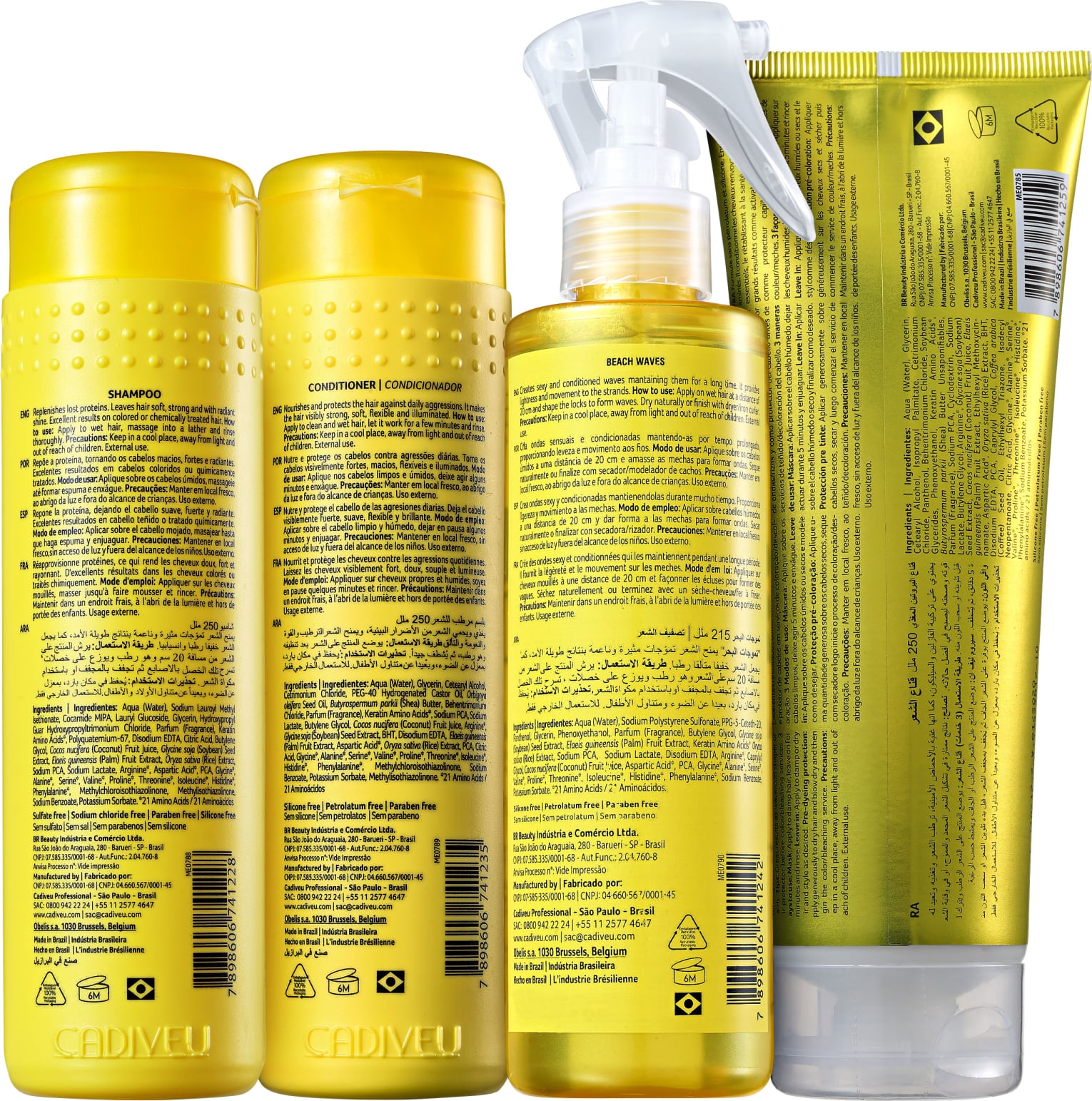 Kit Cadiveu Professional Sol do Rio Restauração dos Danos (4 Produtos)