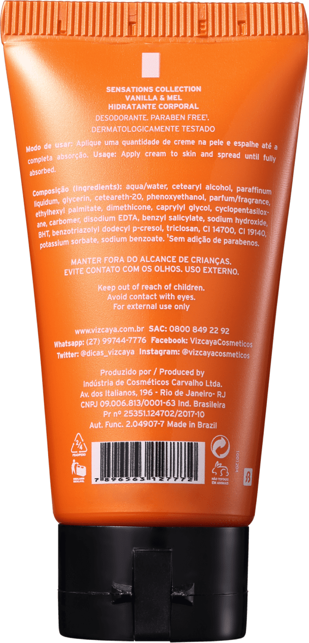 Vizcaya Sensations Vanilla &, Mel - Creme Hidratante Corporal 50ml